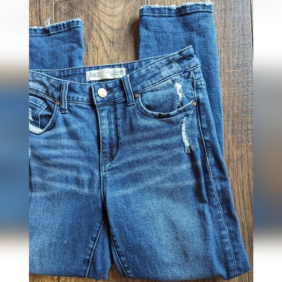 BKE Stella Mid Rise Slim Fit Ankle Skinny Jeans Womens Size 26 Distress Stretch. - Picture 4 of 15